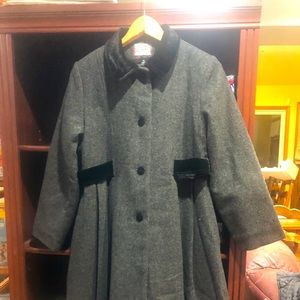 Girls Rothschild Grey wool dress coat
